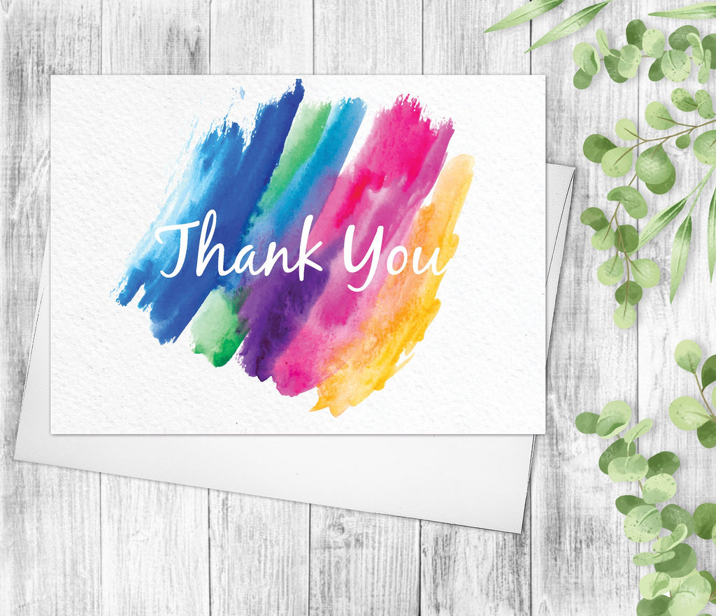 Rainbow Thank You Thinking Of You Card Friendship Card Note Card Create Your Card Custom Greeting Card Personalized Cards
