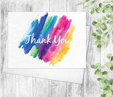 Rainbow Thank You Thinking Of You Card Friendship Card Note Card Create Your Card Custom Greeting Card Personalized Cards